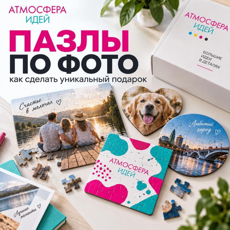 Пазлы по фото: как сделать уникальный подарок в Москве