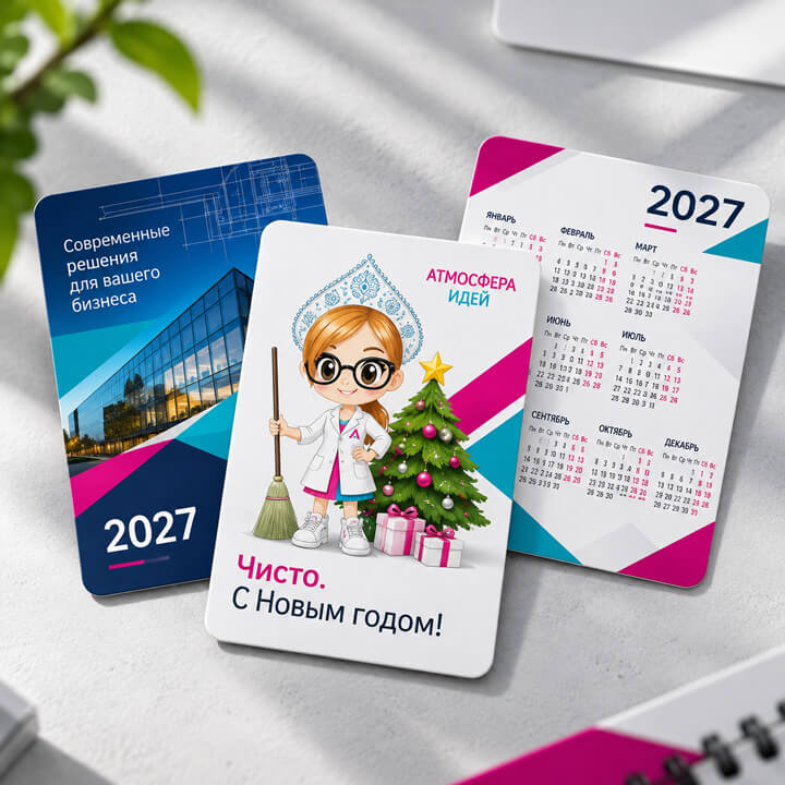 Карманные календари заказать в Москве типография Атмосфера