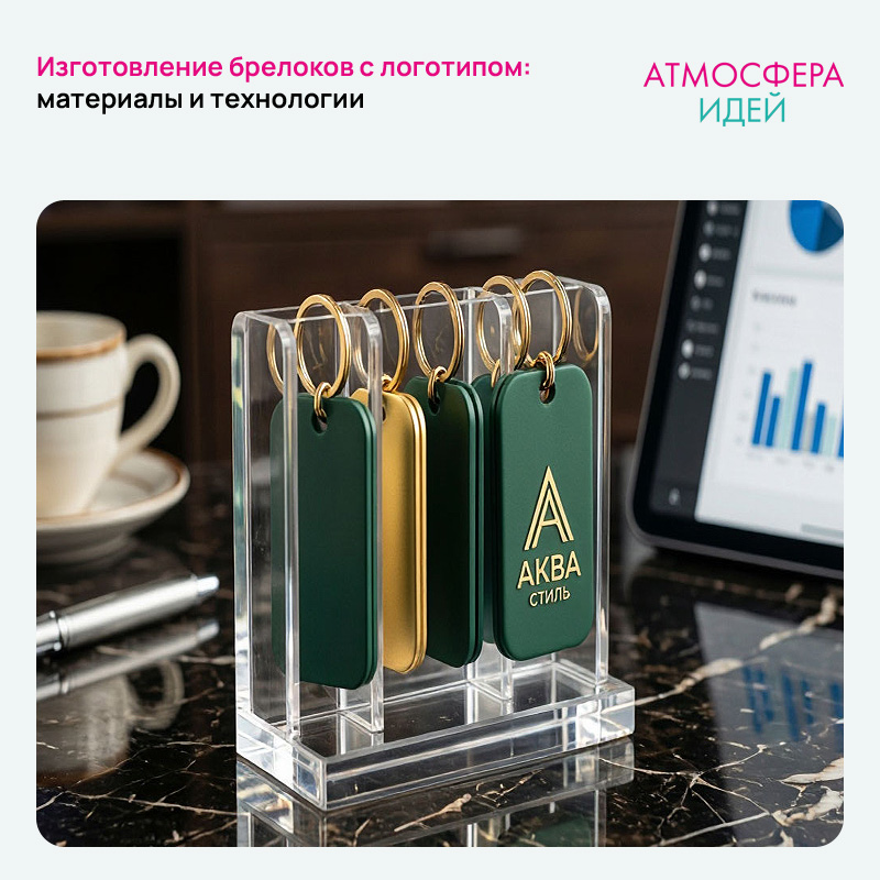 Изготовление брелоков с логотипом: материалы и технологии в Москве